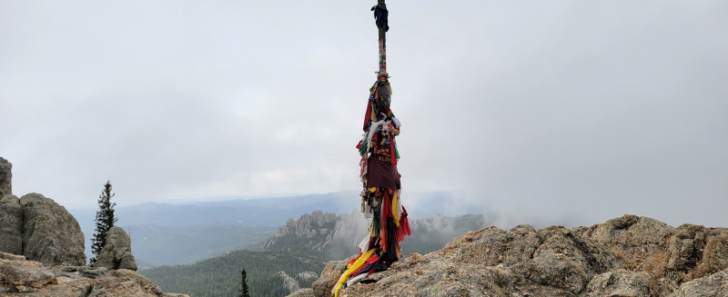 Black Elk peak prayer flags