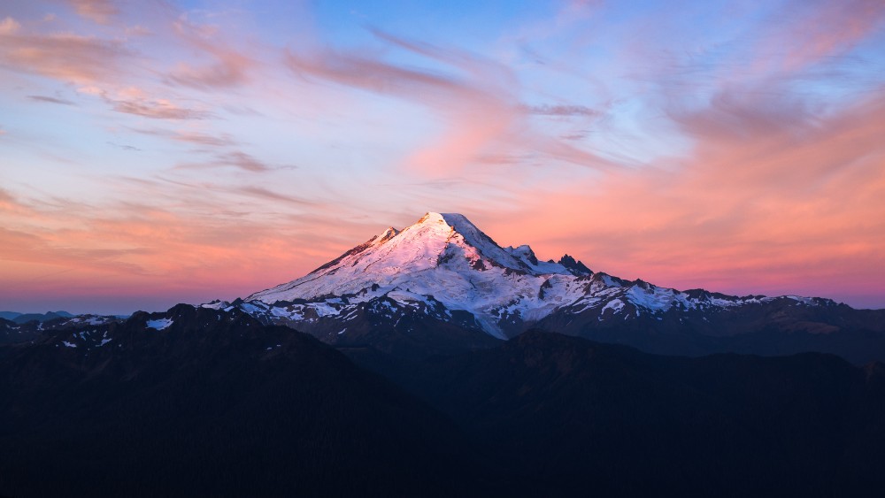 A view of Mt. Rainier at sunrise