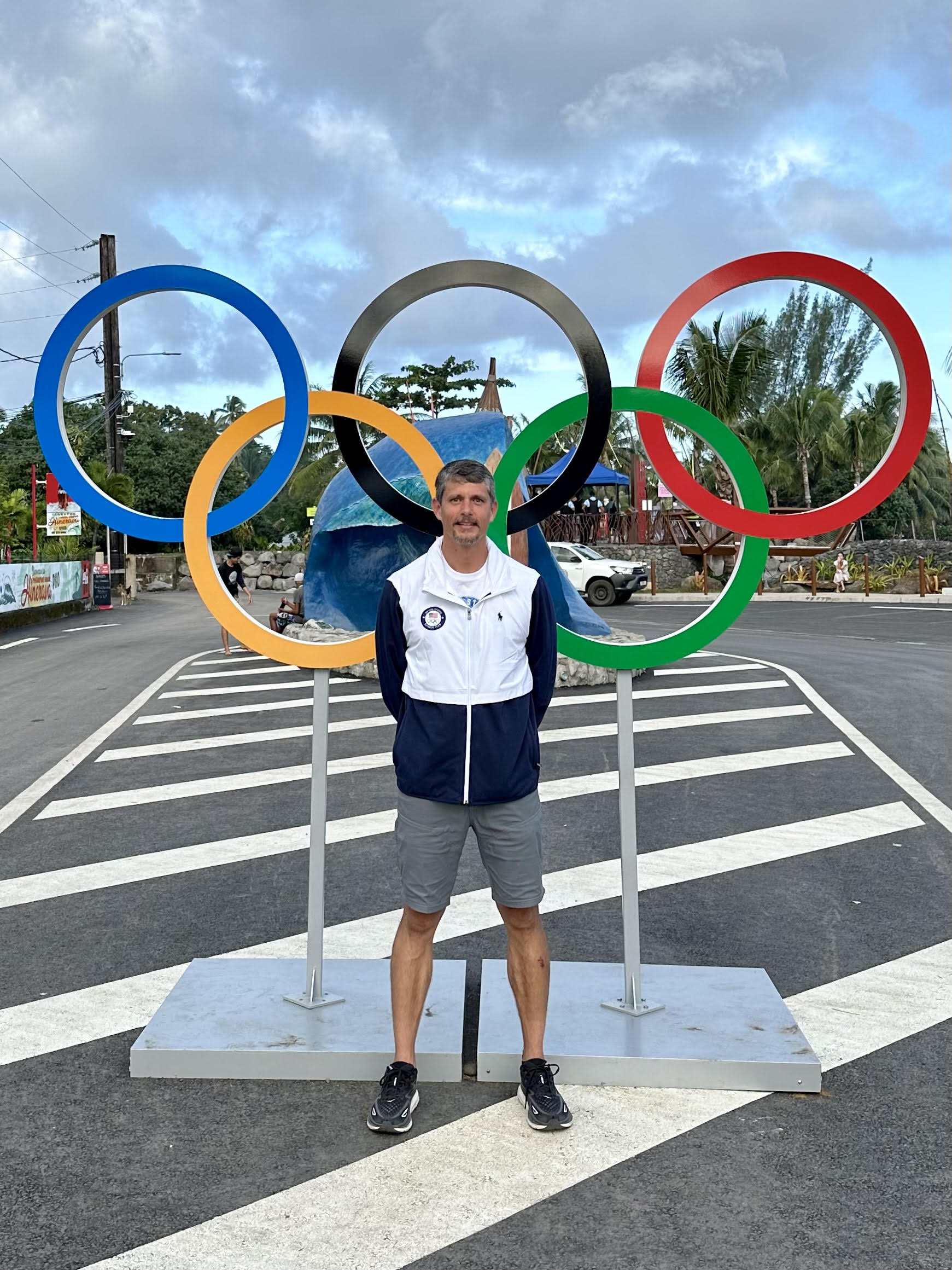 Dr. Young with the Olympic Rings