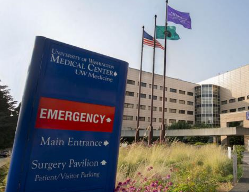 The outside of the emergency department at UWMC Montlake