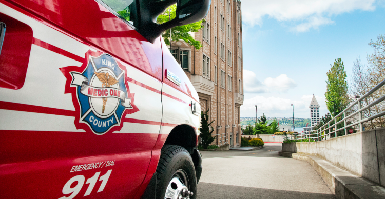 Side view of Seattle Medic One Truck