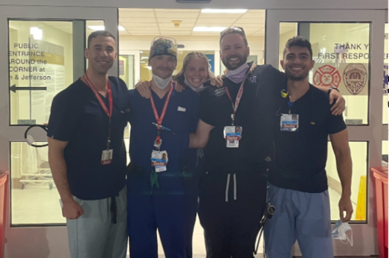 Residents outside of the ED