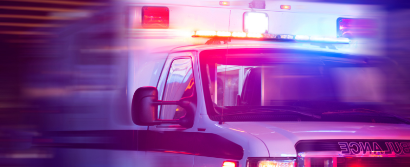 Stock photo of an ambulance