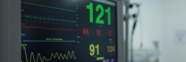 A stock photo of a vital signs monitor.