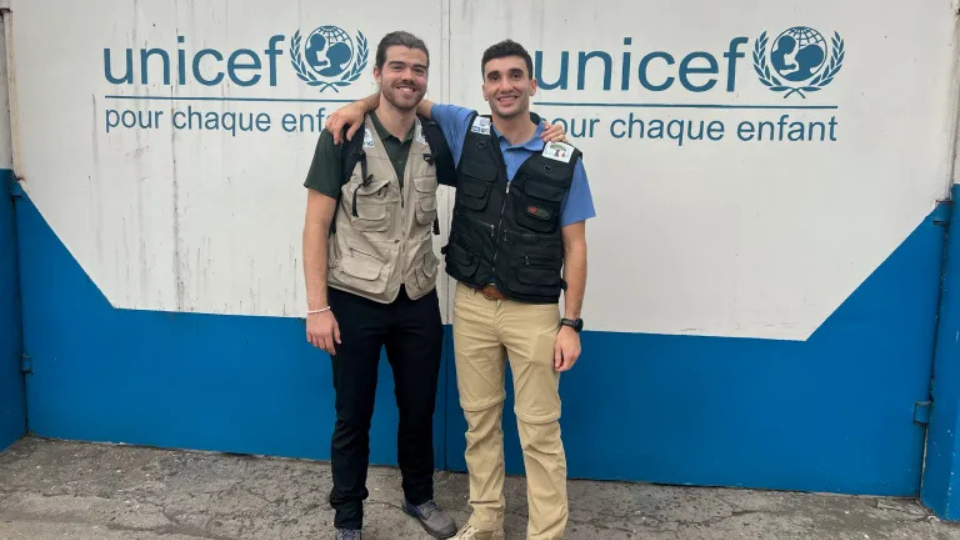 Drs. Nico Fesser and Boris Pavic abroad during a trip to the Democratic Republic of the Congo