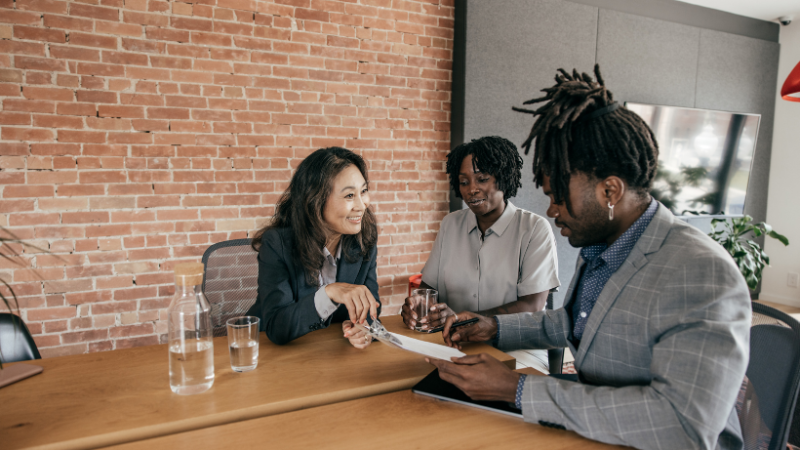 Stock photo of people in a meeting 